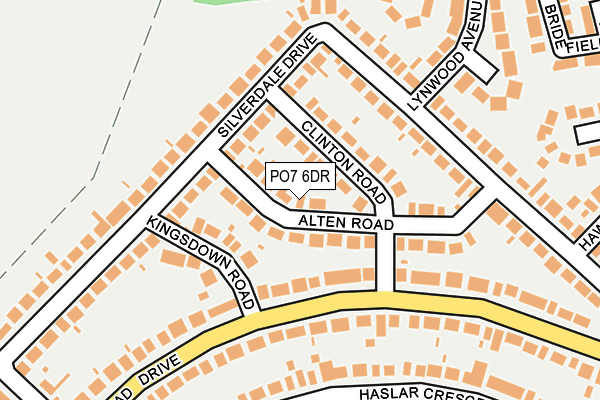 PO7 6DR map - OS OpenMap – Local (Ordnance Survey)