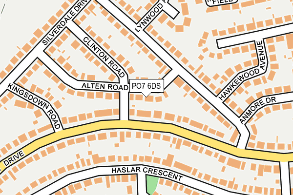 PO7 6DS map - OS OpenMap – Local (Ordnance Survey)