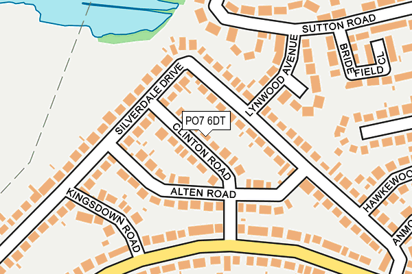 PO7 6DT map - OS OpenMap – Local (Ordnance Survey)