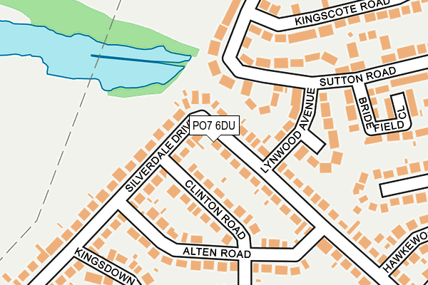 PO7 6DU map - OS OpenMap – Local (Ordnance Survey)