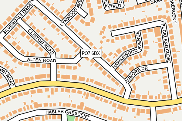 PO7 6DX map - OS OpenMap – Local (Ordnance Survey)