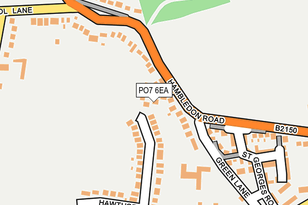 PO7 6EA map - OS OpenMap – Local (Ordnance Survey)