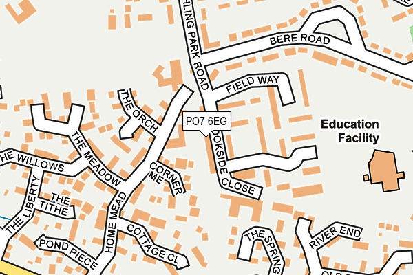 PO7 6EG map - OS OpenMap – Local (Ordnance Survey)