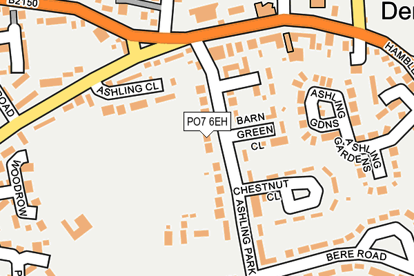 PO7 6EH map - OS OpenMap – Local (Ordnance Survey)