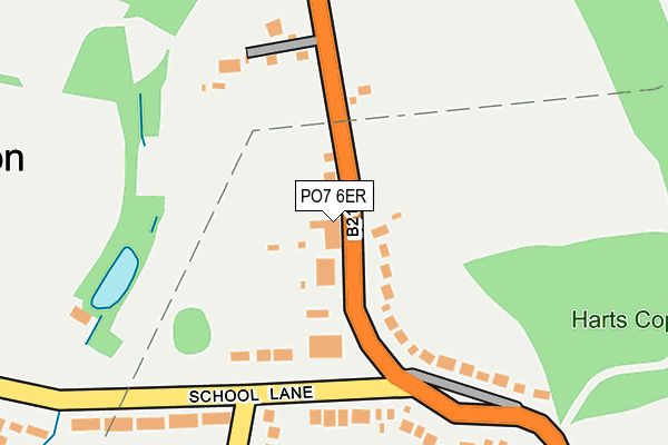 PO7 6ER map - OS OpenMap – Local (Ordnance Survey)