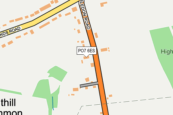 PO7 6ES map - OS OpenMap – Local (Ordnance Survey)