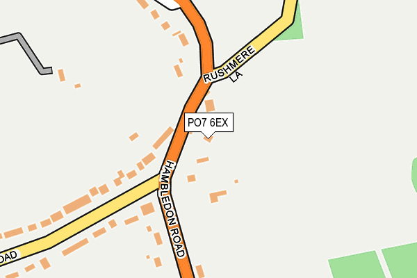 PO7 6EX map - OS OpenMap – Local (Ordnance Survey)