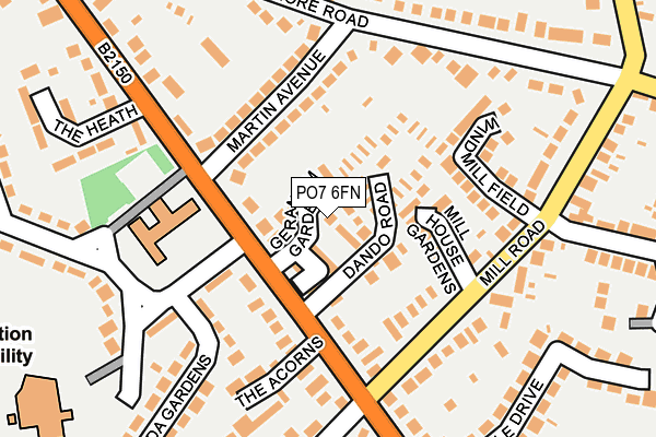 PO7 6FN map - OS OpenMap – Local (Ordnance Survey)