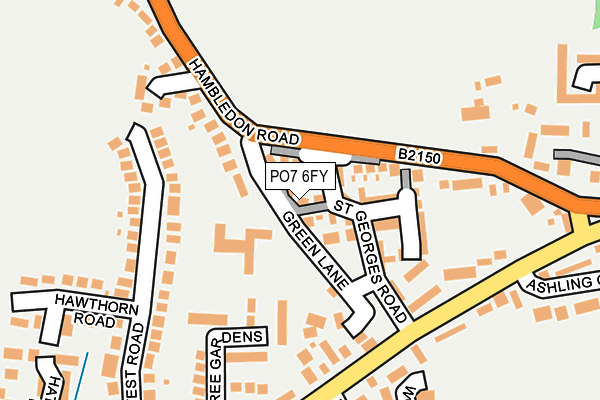 PO7 6FY map - OS OpenMap – Local (Ordnance Survey)