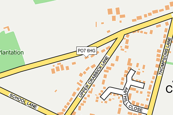 PO7 6HG map - OS OpenMap – Local (Ordnance Survey)