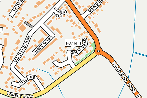 PO7 6HH map - OS OpenMap – Local (Ordnance Survey)