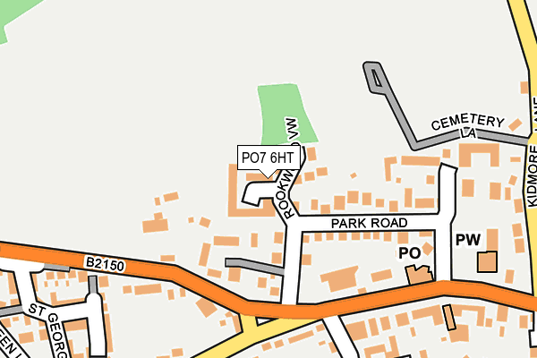 PO7 6HT map - OS OpenMap – Local (Ordnance Survey)
