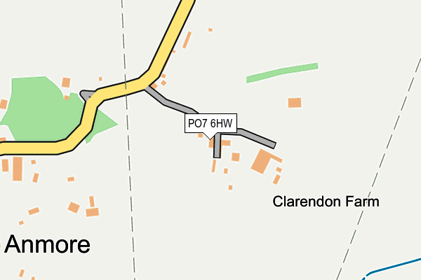 PO7 6HW map - OS OpenMap – Local (Ordnance Survey)