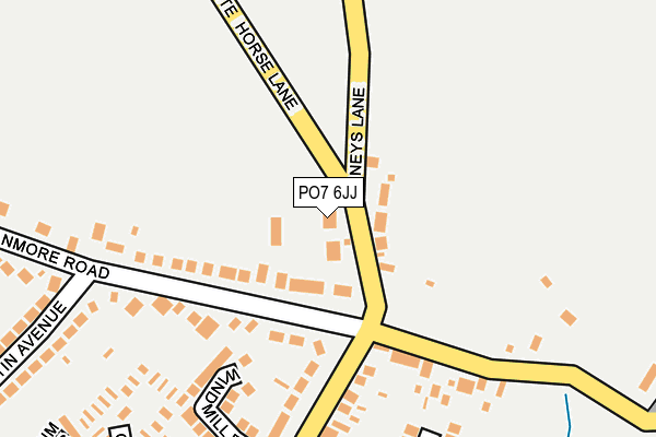 PO7 6JJ map - OS OpenMap – Local (Ordnance Survey)