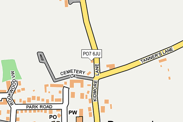 PO7 6JU map - OS OpenMap – Local (Ordnance Survey)