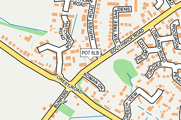 PO7 6LB map - OS OpenMap – Local (Ordnance Survey)