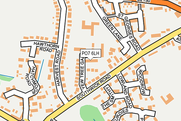 PO7 6LH map - OS OpenMap – Local (Ordnance Survey)
