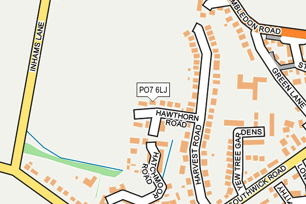 PO7 6LJ map - OS OpenMap – Local (Ordnance Survey)