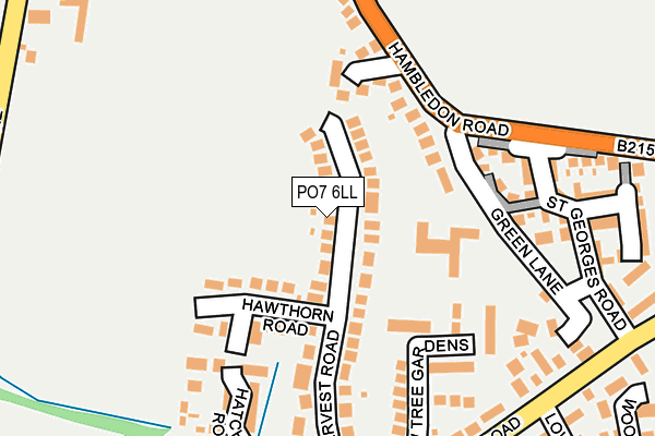 PO7 6LL map - OS OpenMap – Local (Ordnance Survey)