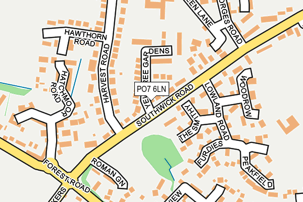 PO7 6LN map - OS OpenMap – Local (Ordnance Survey)