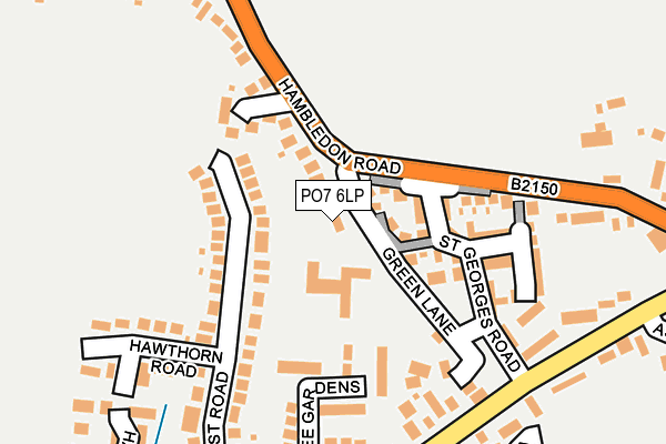 PO7 6LP map - OS OpenMap – Local (Ordnance Survey)