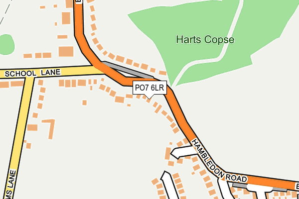 PO7 6LR map - OS OpenMap – Local (Ordnance Survey)