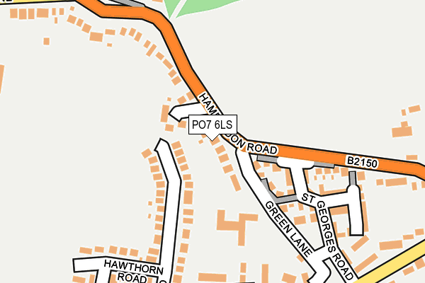PO7 6LS map - OS OpenMap – Local (Ordnance Survey)