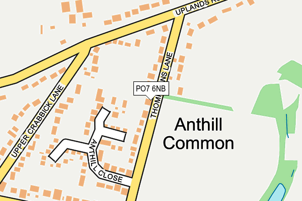 PO7 6NB map - OS OpenMap – Local (Ordnance Survey)