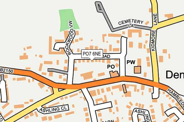 PO7 6NE map - OS OpenMap – Local (Ordnance Survey)