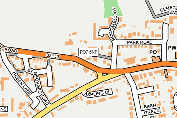 PO7 6NF map - OS OpenMap – Local (Ordnance Survey)