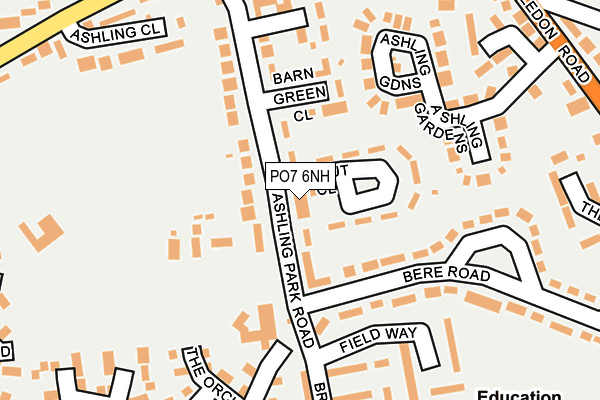 PO7 6NH map - OS OpenMap – Local (Ordnance Survey)