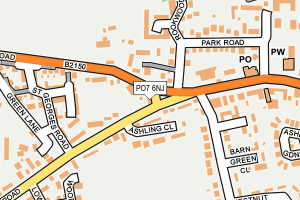 PO7 6NJ map - OS OpenMap – Local (Ordnance Survey)