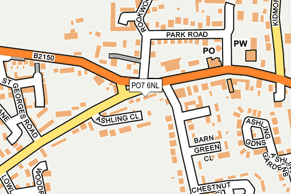 PO7 6NL map - OS OpenMap – Local (Ordnance Survey)