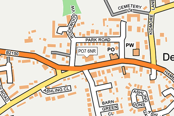 PO7 6NR map - OS OpenMap – Local (Ordnance Survey)