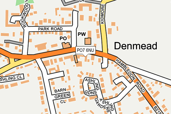 Map of DENMEAD PUB COMPANY LIMITED at local scale