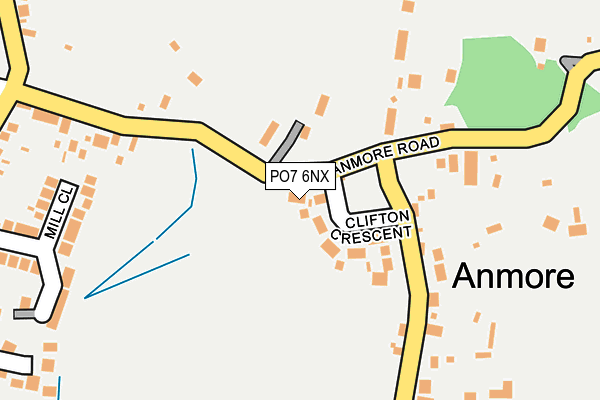 PO7 6NX map - OS OpenMap – Local (Ordnance Survey)