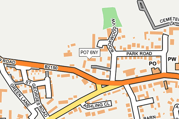 PO7 6NY map - OS OpenMap – Local (Ordnance Survey)