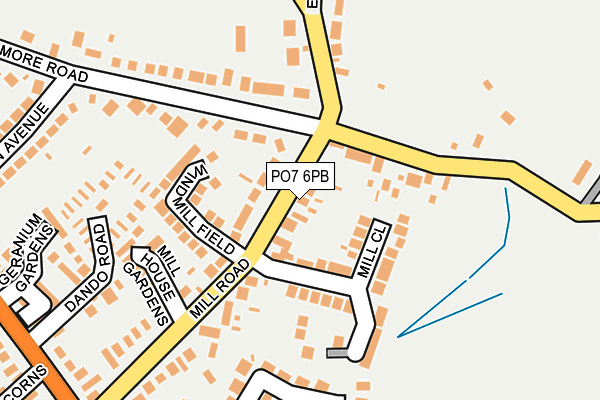 PO7 6PB map - OS OpenMap – Local (Ordnance Survey)