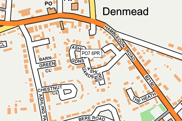 PO7 6PR map - OS OpenMap – Local (Ordnance Survey)