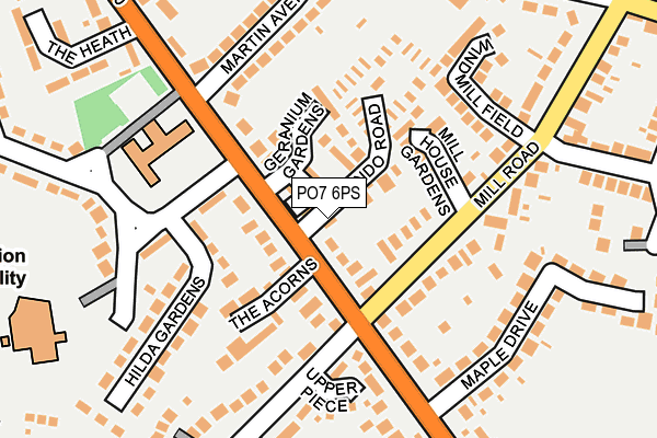 PO7 6PS map - OS OpenMap – Local (Ordnance Survey)