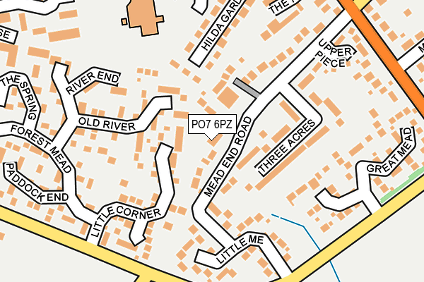 PO7 6PZ map - OS OpenMap – Local (Ordnance Survey)