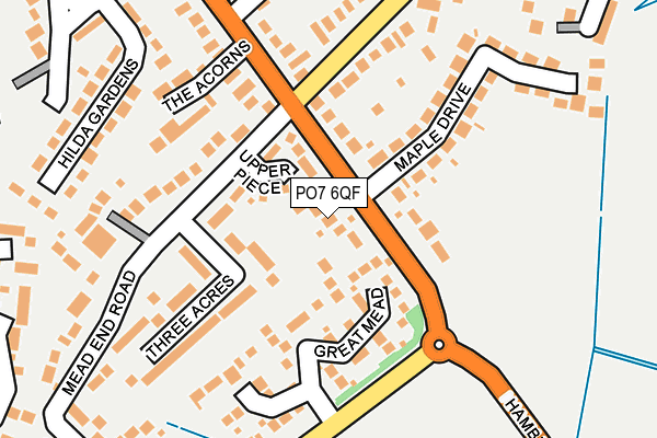 PO7 6QF map - OS OpenMap – Local (Ordnance Survey)