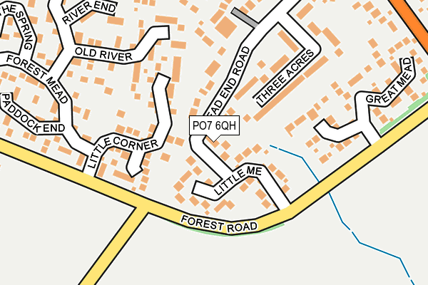 PO7 6QH map - OS OpenMap – Local (Ordnance Survey)