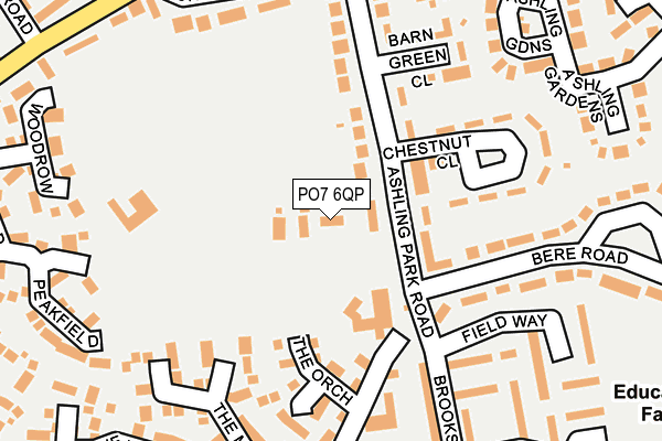 PO7 6QP map - OS OpenMap – Local (Ordnance Survey)