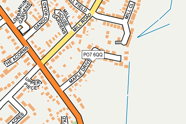 PO7 6QQ map - OS OpenMap – Local (Ordnance Survey)