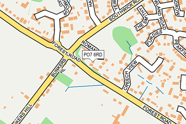 PO7 6RD map - OS OpenMap – Local (Ordnance Survey)