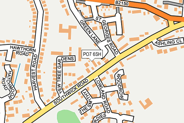PO7 6SH map - OS OpenMap – Local (Ordnance Survey)