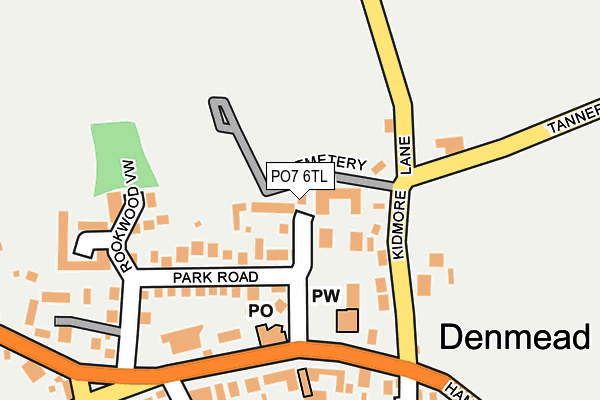 PO7 6TL map - OS OpenMap – Local (Ordnance Survey)