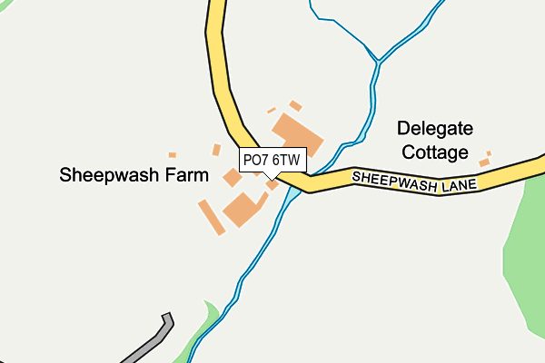 PO7 6TW map - OS OpenMap – Local (Ordnance Survey)