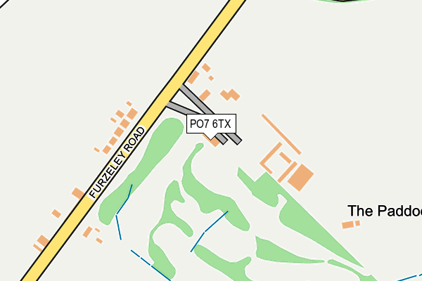 PO7 6TX map - OS OpenMap – Local (Ordnance Survey)